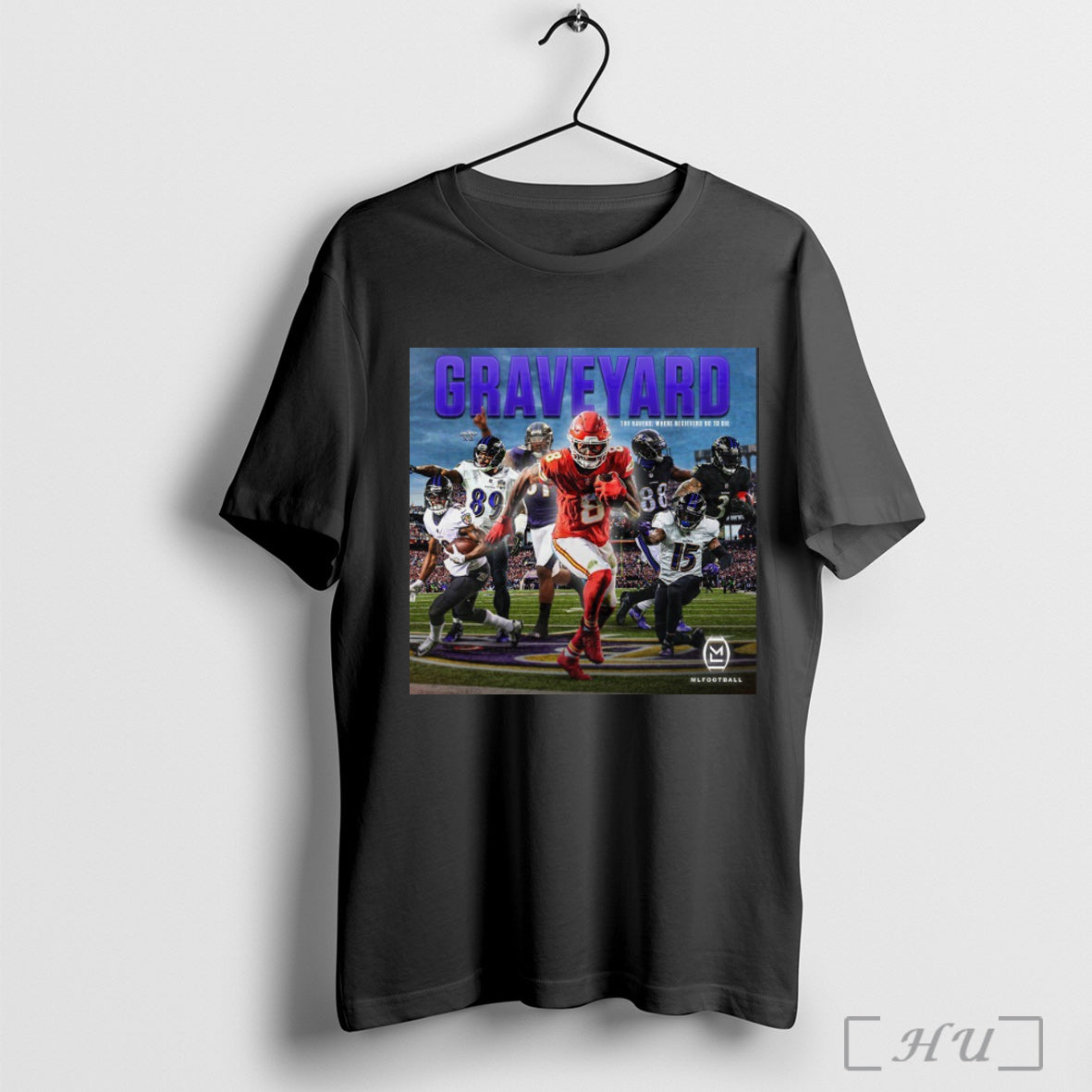 Trending Poster Baltimore Ravens Graveyard The Where - Adult & Kids T-Shirts, Sweatshirts & Hoodies apparel design preview 1
