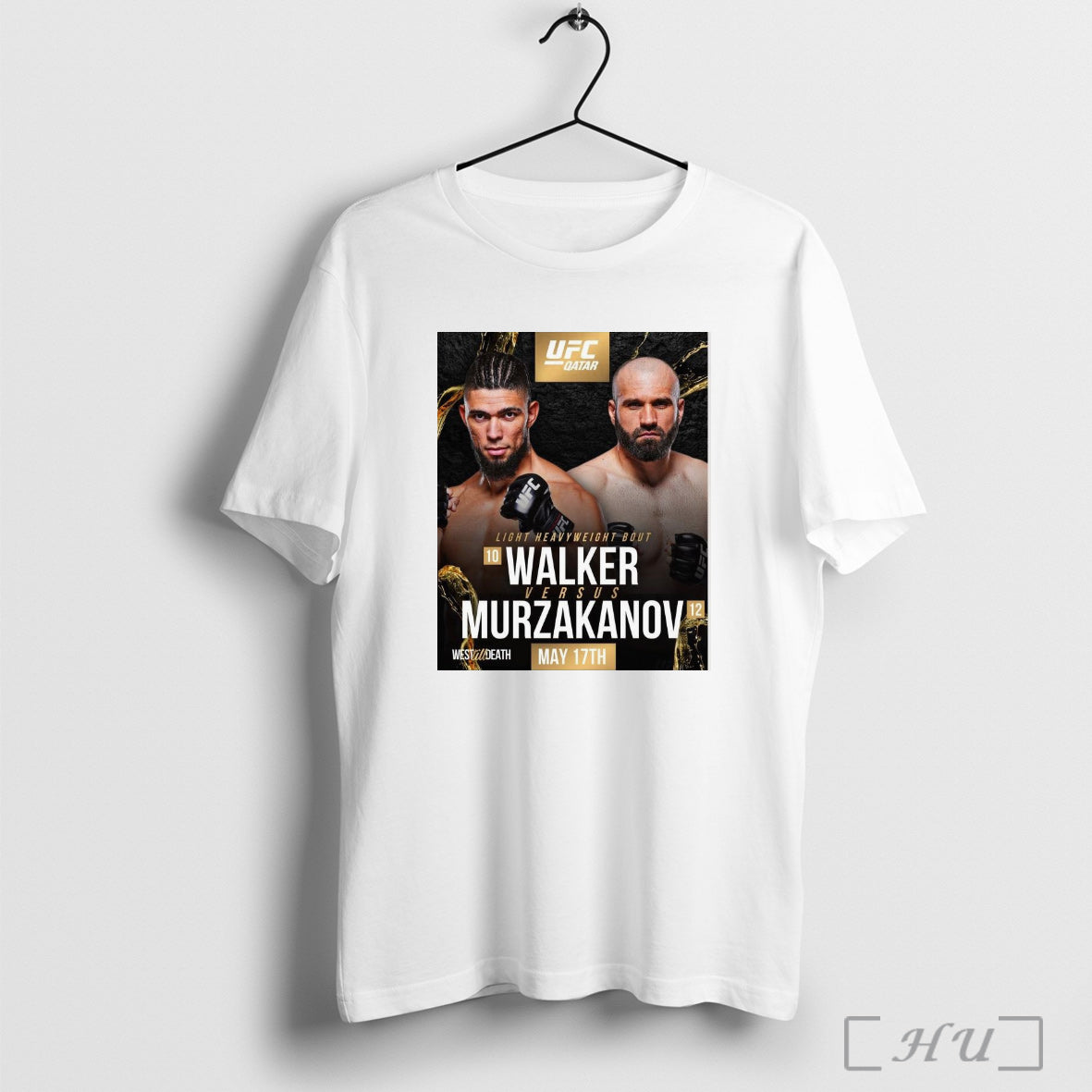 Trending Poster Ufc Qatar 106 Johnny Walker Vs Azamat - Adult & Kids T-Shirts, Sweatshirts & Hoodies apparel design preview 1