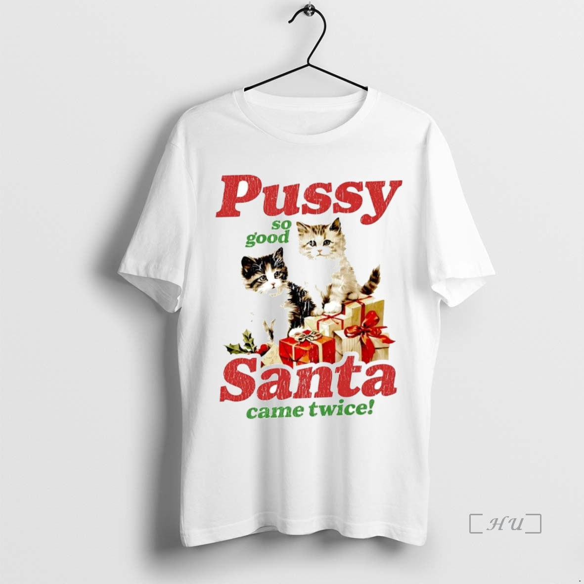 Trending Pussy So Good Santa Came Twice - Adult & Kids T-Shirts, Sweatshirts & Hoodies apparel design preview 1