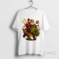 Trending Rocket Triceratops Dinosaur Santa - Adult & Kids T-Shirts, Sweatshirts & Hoodies apparel design preview 1