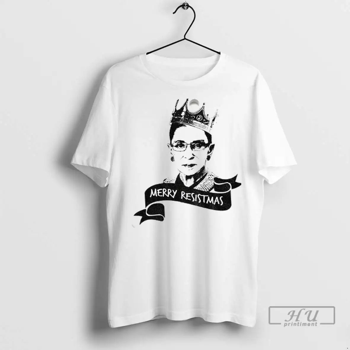 Trending Ruth Bader Ginsburg King Merry Resistmas - Adult & Kids T-Shirts, Sweatshirts & Hoodies apparel design preview 1