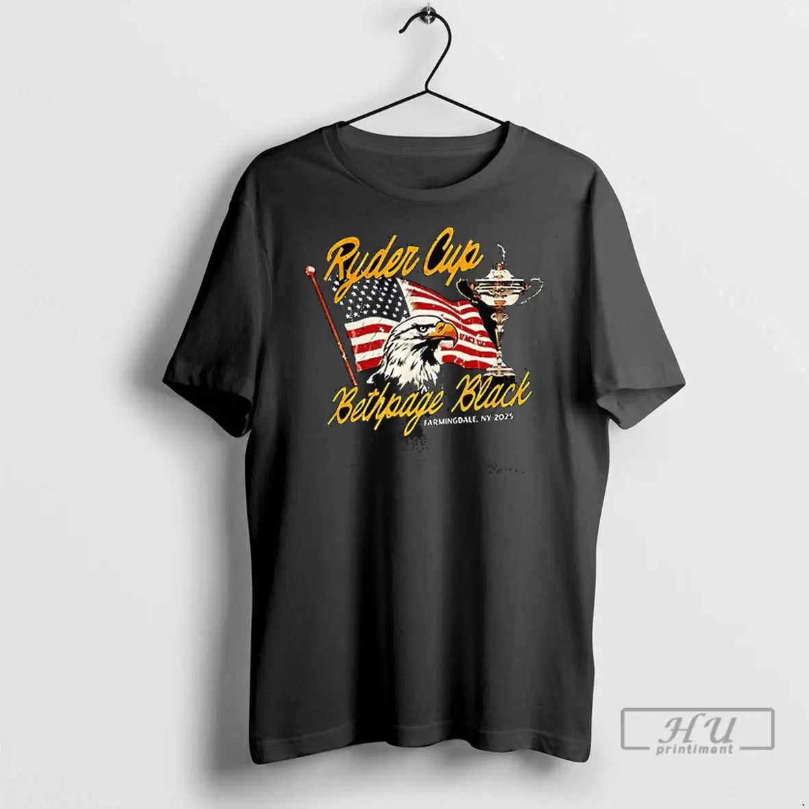 Trending Ryder Cup 2025 Flag And Eagle Farmingdale - Adult & Kids T-Shirts, Sweatshirts & Hoodies apparel design preview 1