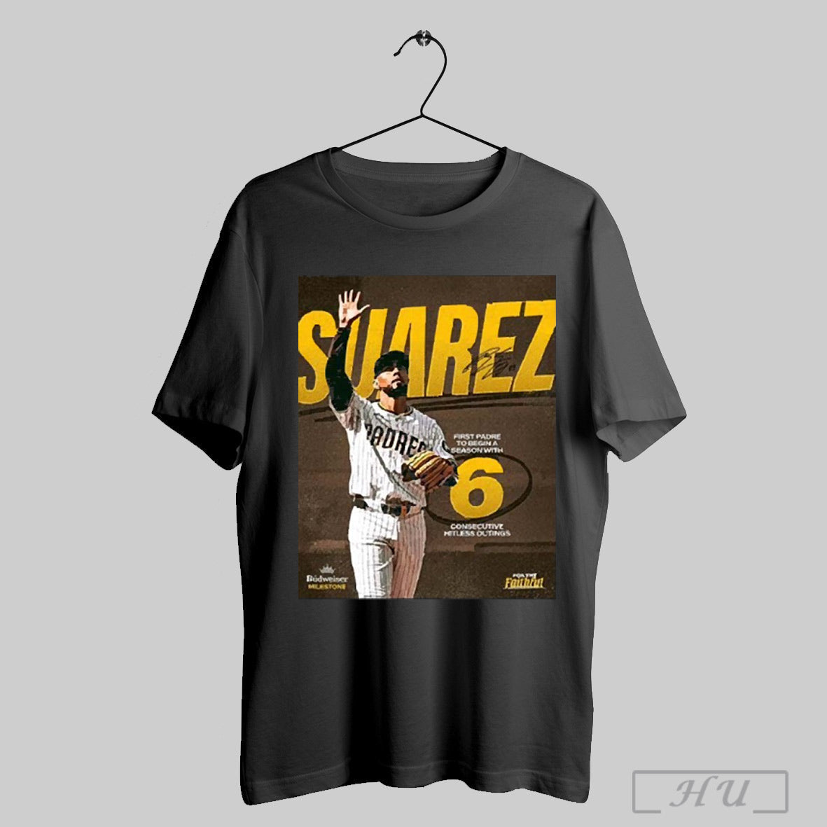 Trending San Diego Robert Suarez First Padre To Begin - Adult & Kids T-Shirts, Sweatshirts & Hoodies apparel design preview 1