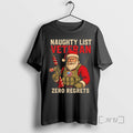Trending Santa Naughty List Veteran Zero Regrets - Adult & Kids T-Shirts, Sweatshirts & Hoodies apparel design preview 1