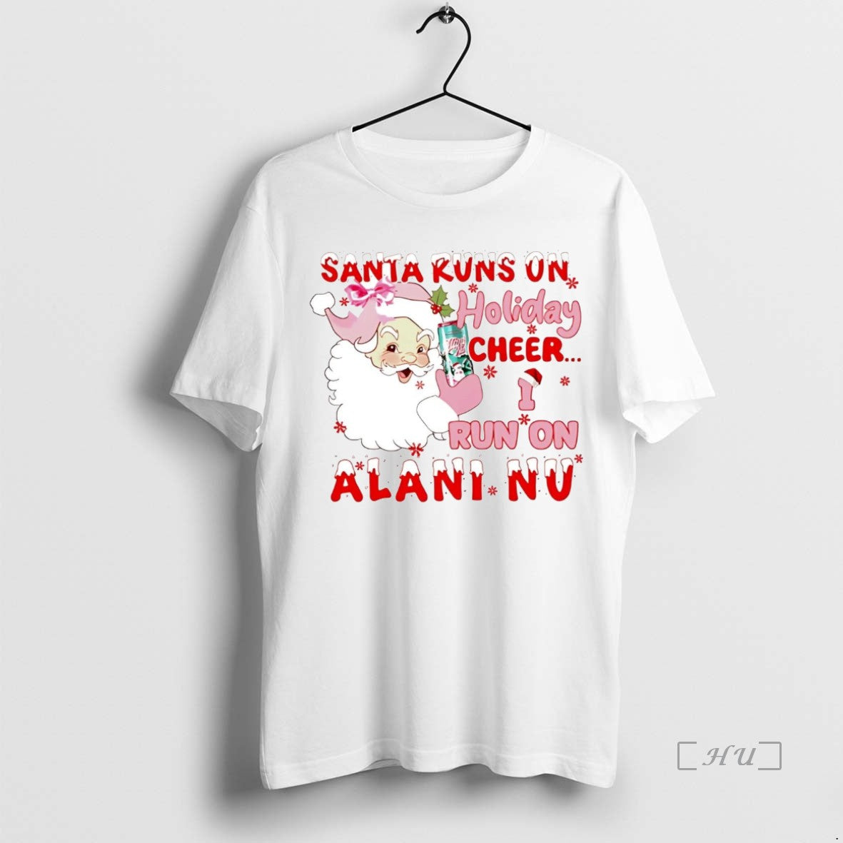 Trending Santa Runs Cheer I Run Alani Nu - Adult & Kids T-Shirts, Sweatshirts & Hoodies apparel design preview 1