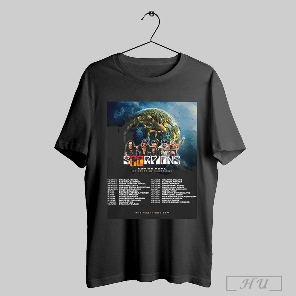 Trending Scorpions Coming Home 60 Years Tour 2025 - Adult & Kids T-Shirts, Sweatshirts & Hoodies apparel design preview 1