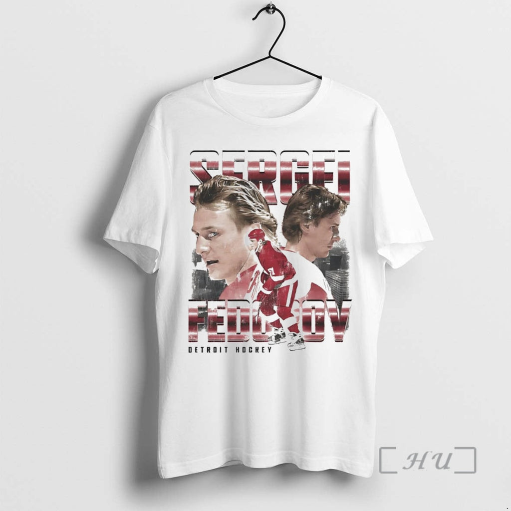 Trending Sergei Fedorov Picture Collage Detroit - Adult & Kids T-Shirts, Sweatshirts & Hoodies apparel design preview 1