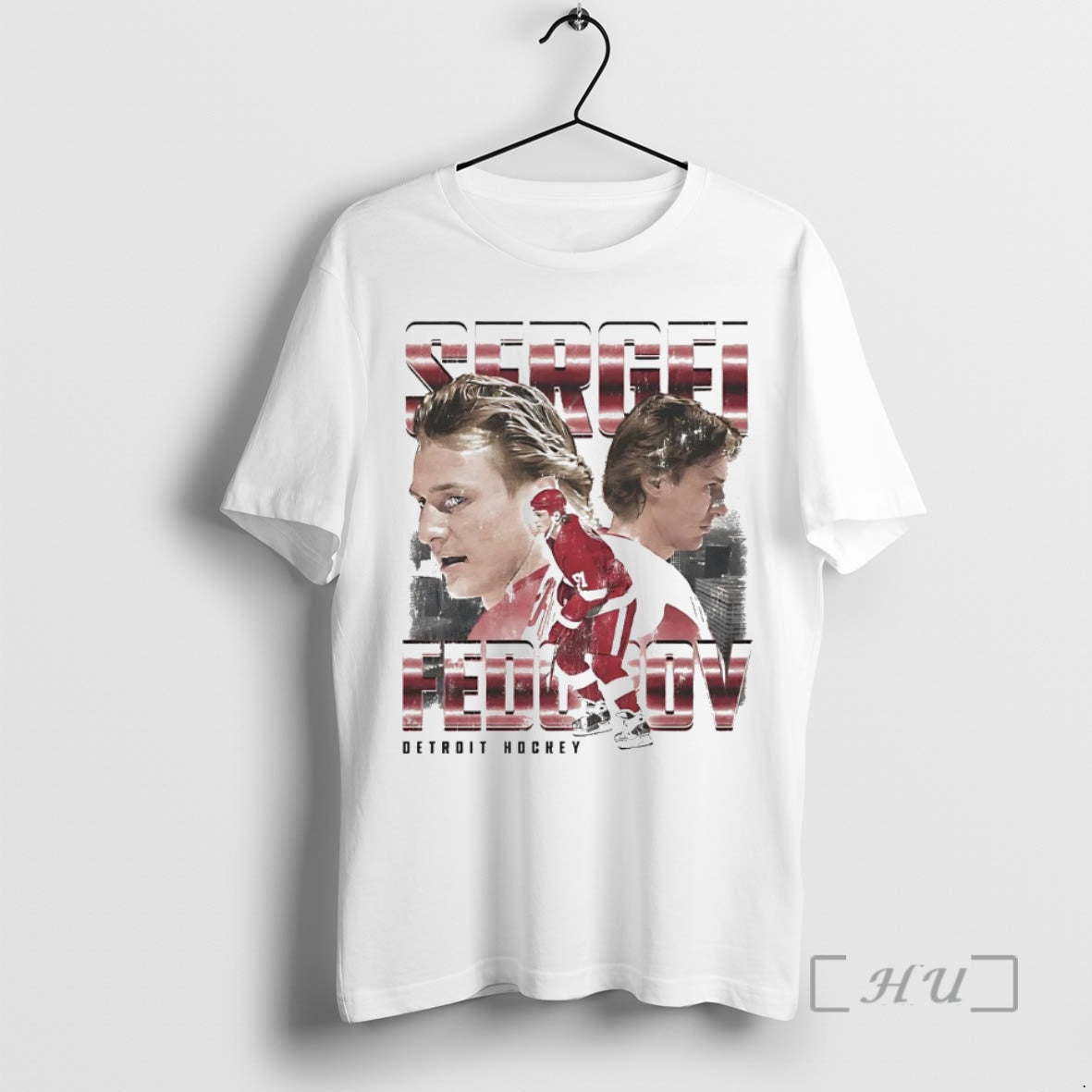 Trending Sergei Fedorov Picture Collage Detroit - Adult & Kids T-Shirts, Sweatshirts & Hoodies apparel design preview 1