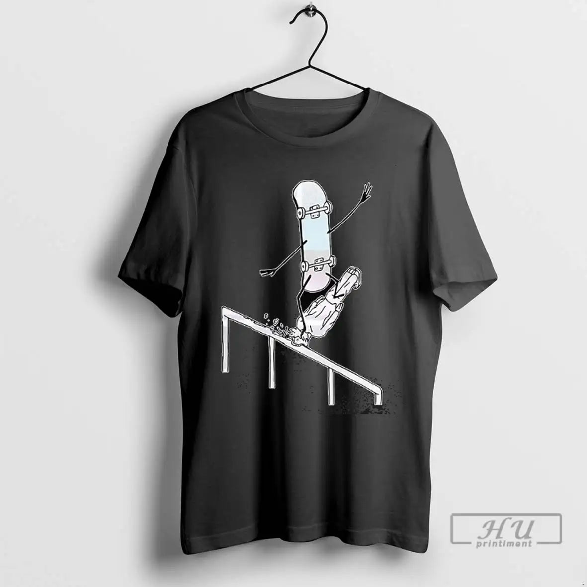 Trending Skateboard Nose Sliding Human Funny Art - Adult & Kids T-Shirts, Sweatshirts & Hoodies apparel design preview 1