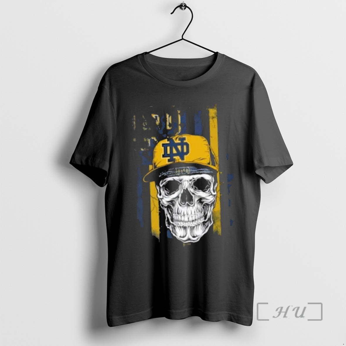 Trending Skull Wearing Cap Notre Dame Fighting Irish - Adult & Kids T-Shirts, Sweatshirts & Hoodies apparel design preview 1