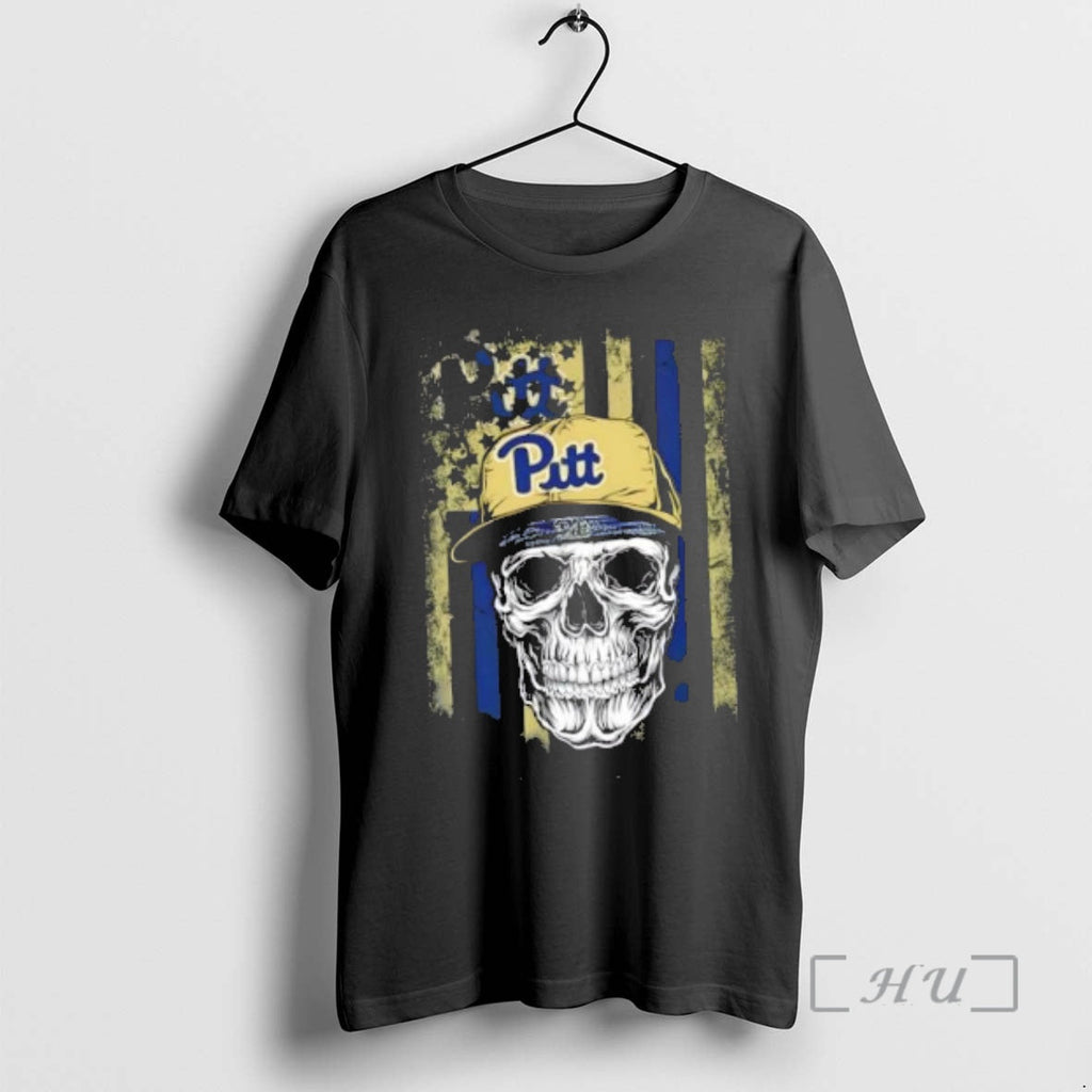 Trending Skull Wearing Cap Pittsburgh Panthers Us - Adult & Kids T-Shirts, Sweatshirts & Hoodies apparel design preview 1