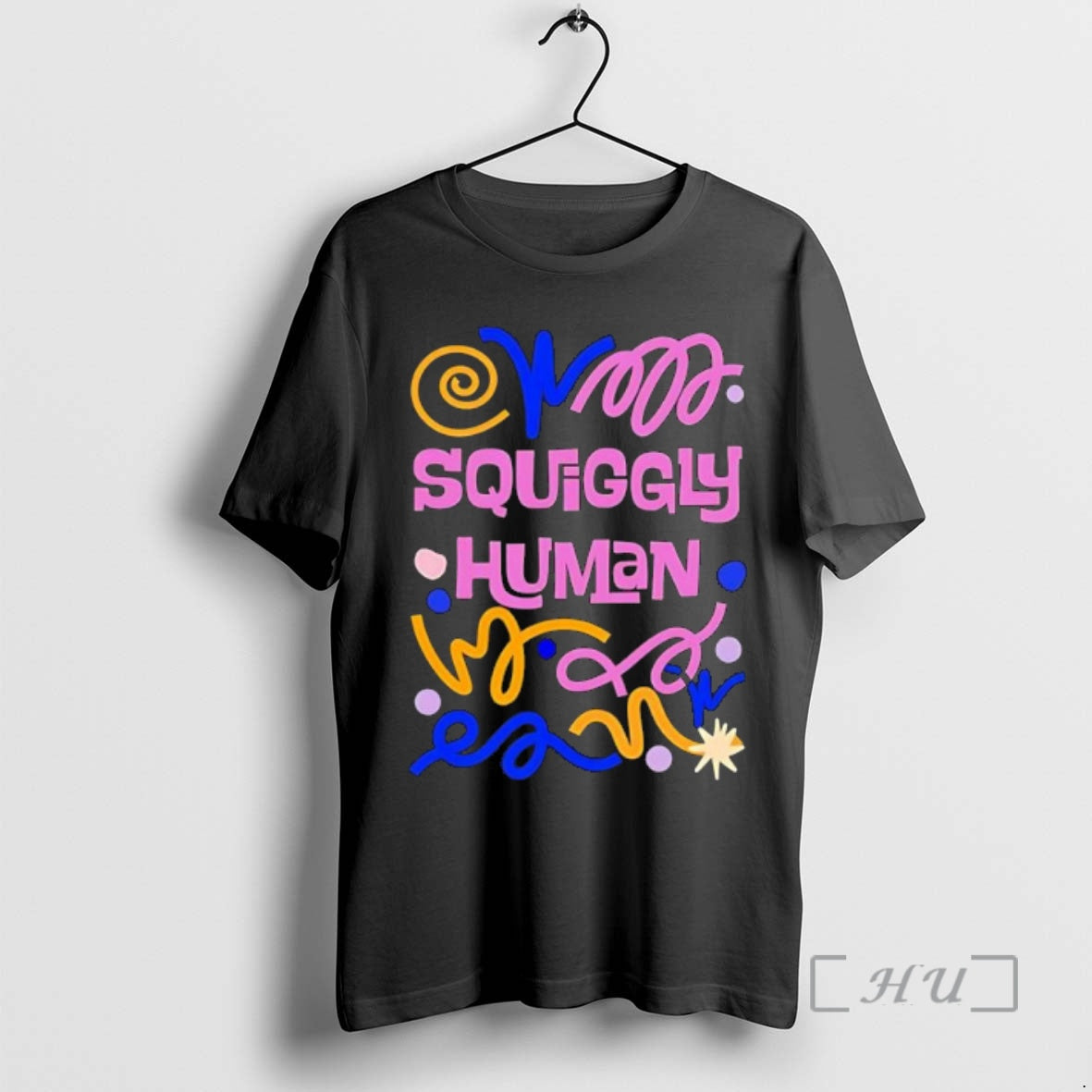 Trending Squiggly Human Black - Adult & Kids T-Shirts, Sweatshirts & Hoodies apparel design preview 1