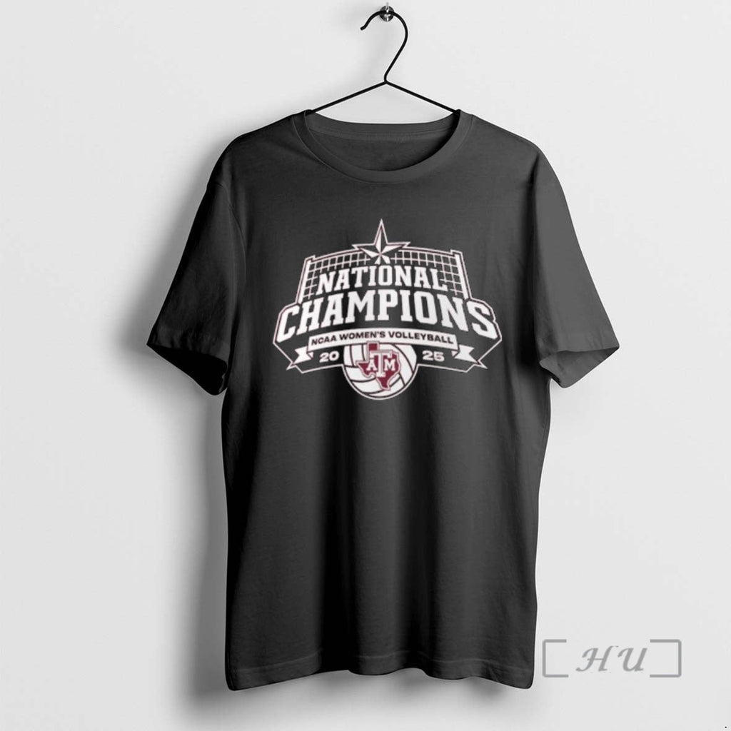 Trending Texas Am Aggies 2025 Volleyball National - Adult & Kids T-Shirts, Sweatshirts & Hoodies apparel design preview 1