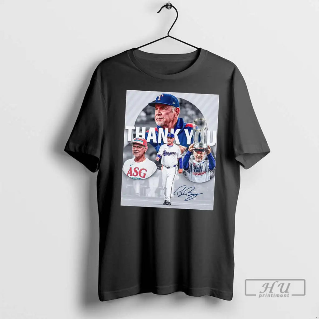 Trending Texas Rangers Thank You Bruce Bochy - Adult & Kids T-Shirts, Sweatshirts & Hoodies apparel design preview 1