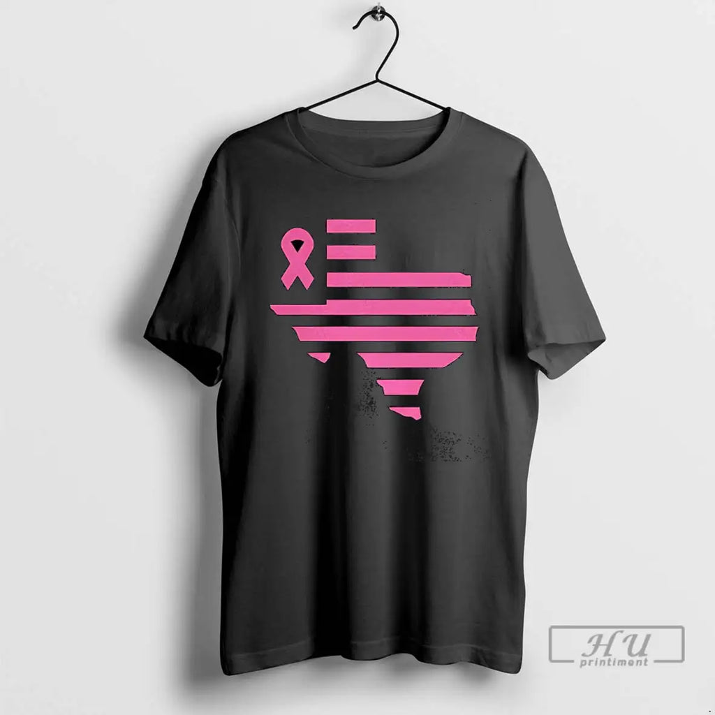 Trending Texas Stripes Of Strength Pink Ribbon - Adult & Kids T-Shirts, Sweatshirts & Hoodies apparel design preview 1