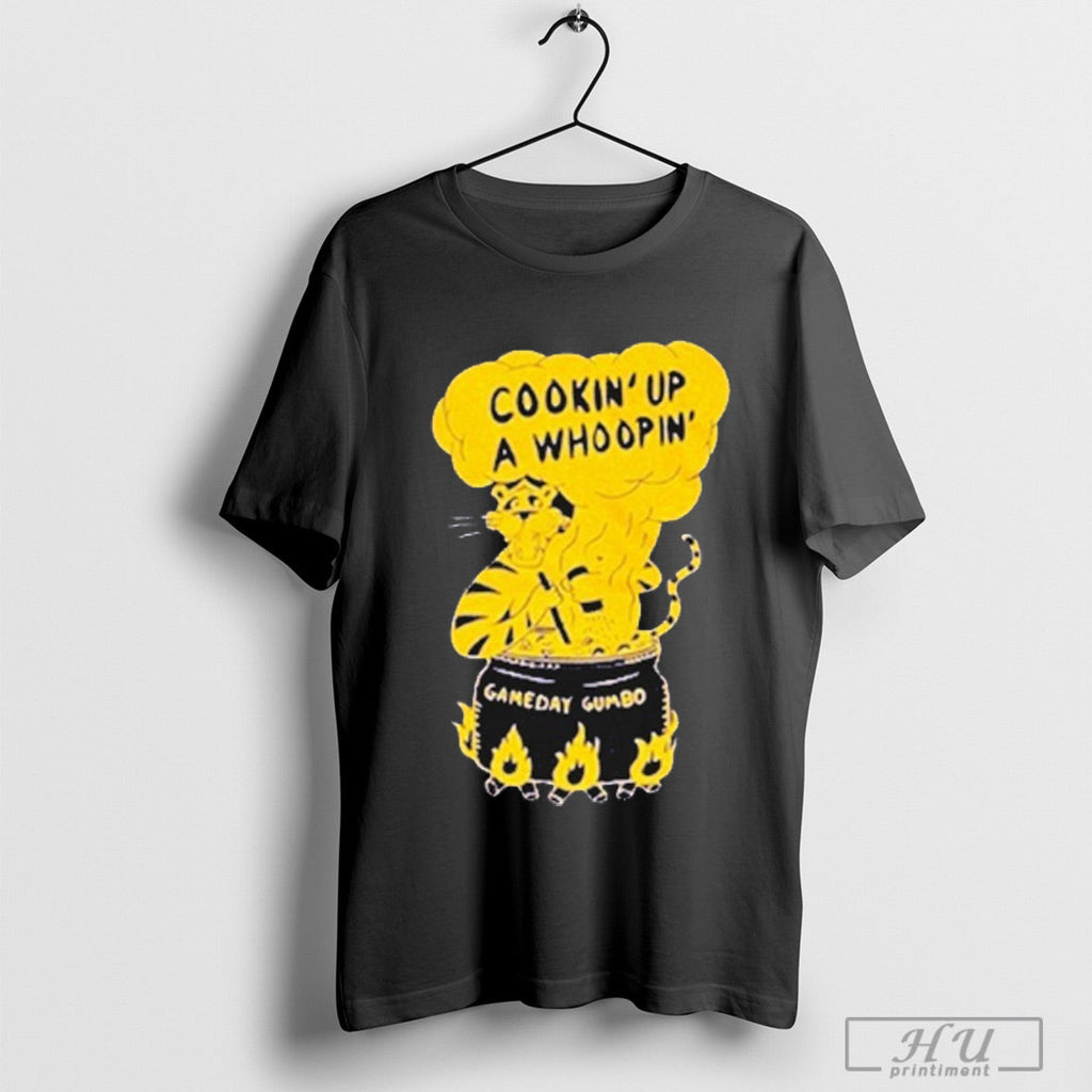 Trending The Gettin Place Cookin Up A Whoopin Gameday - Adult & Kids T-Shirts, Sweatshirts & Hoodies apparel design preview 1