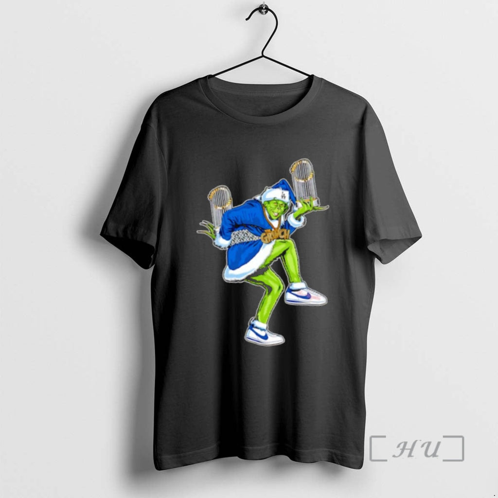 Trending Grinch La Dodgers 2025 Ws Champions Trophy - Adult & Kids T-Shirts, Sweatshirts & Hoodies apparel design preview 1