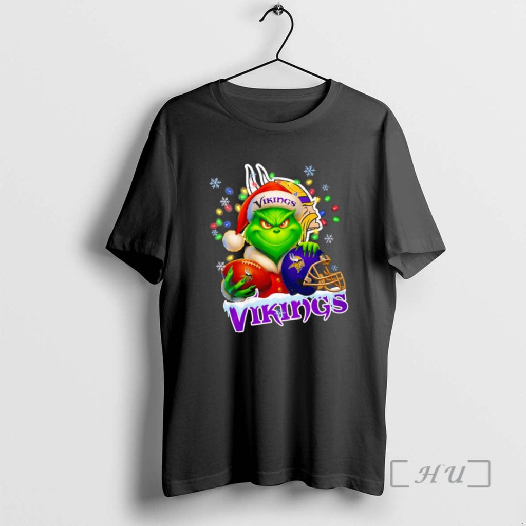 Trending Grinch Love Minnesota Vikings Football - Adult & Kids T-Shirts, Sweatshirts & Hoodies apparel design preview 1