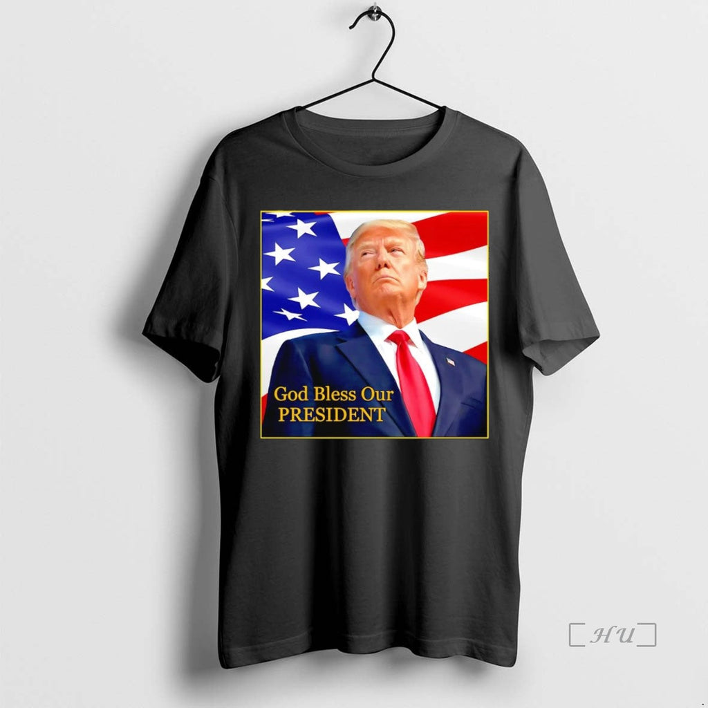 Trending Trump God Bless Our President - Adult & Kids T-Shirts, Sweatshirts & Hoodies apparel design preview 1