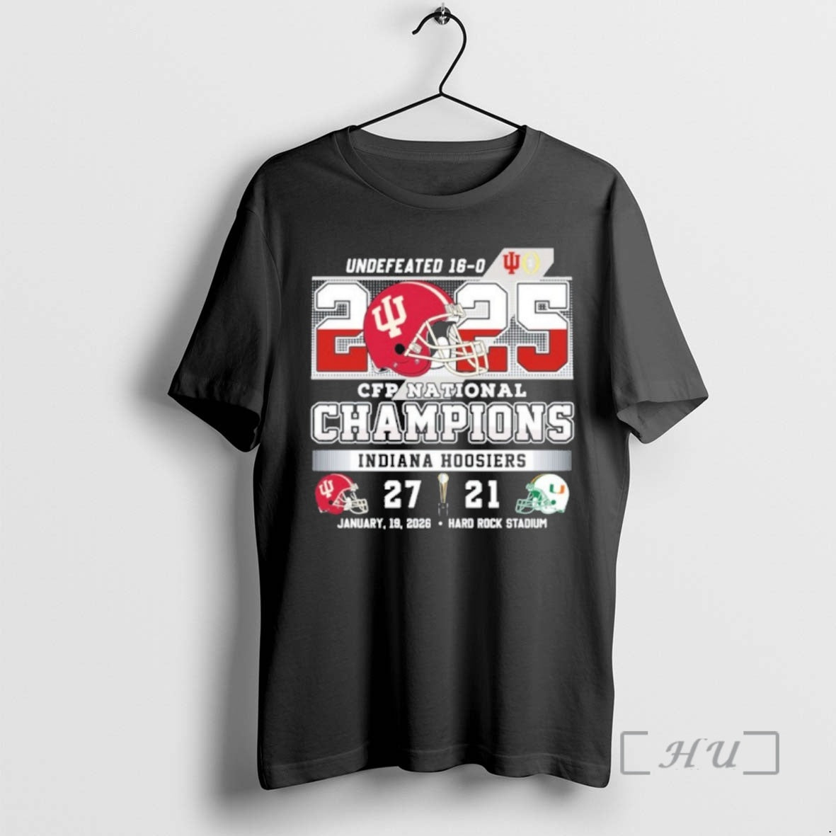Trending Undefeated 16 0 Iu Football Cfp National - Adult & Kids T-Shirts, Sweatshirts & Hoodies apparel design preview 1