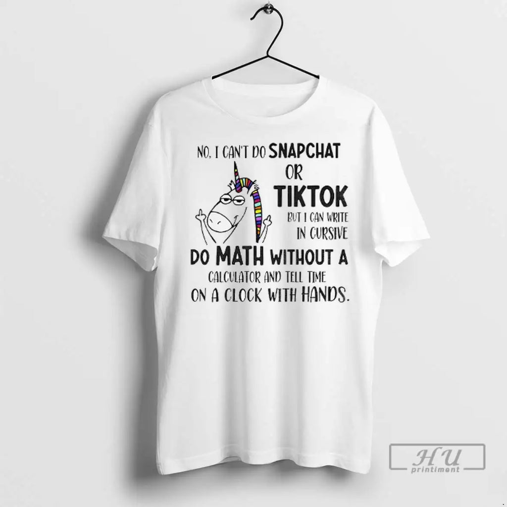 Trending Unicorn Middle Finger No I Cant Do Snapchat - Adult & Kids T-Shirts, Sweatshirts & Hoodies apparel design preview 1