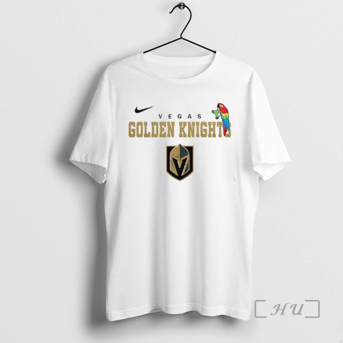 Trending Vegas Golden Knights X Jimmy Buffett Parrot - Adult & Kids T-Shirts, Sweatshirts & Hoodies apparel design preview 1