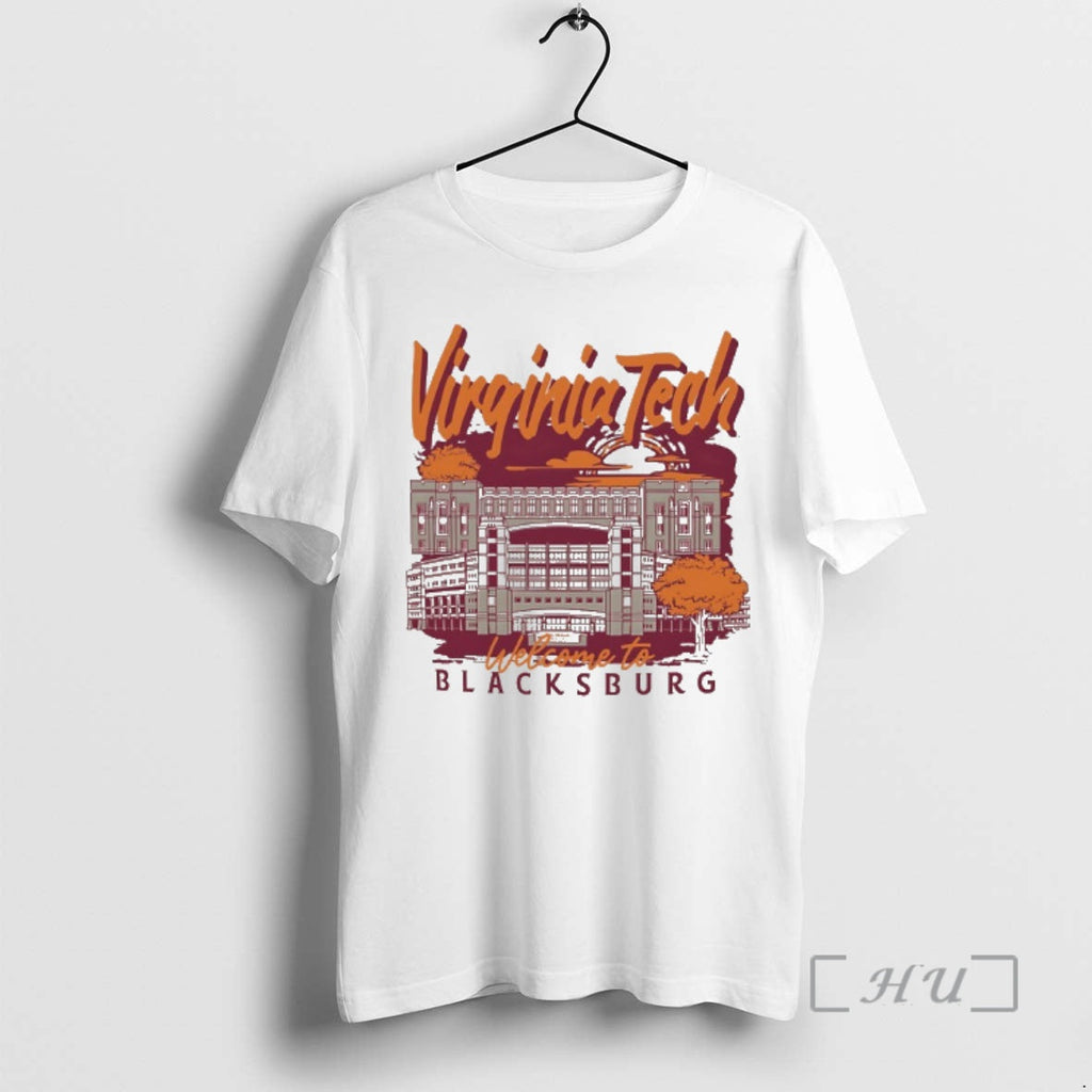 Trending Virginia Tech Hokies Welcome Blacksburg - Adult & Kids T-Shirts, Sweatshirts & Hoodies apparel design preview 1