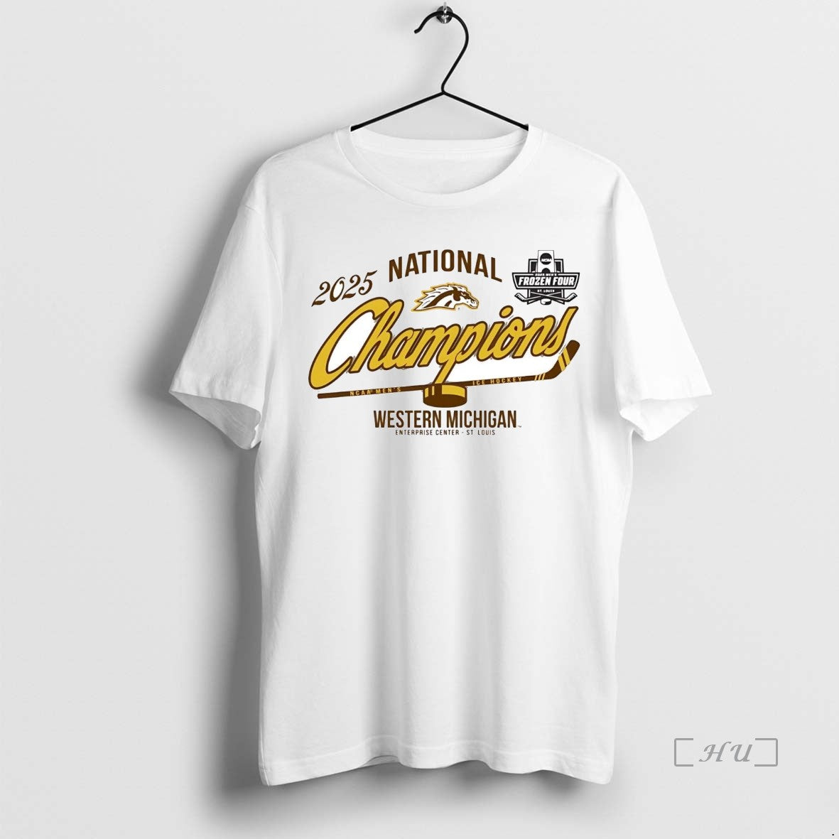 Trending Western Michigan Broncos 2025 Frozen Four - Adult & Kids T-Shirts, Sweatshirts & Hoodies apparel design preview 1