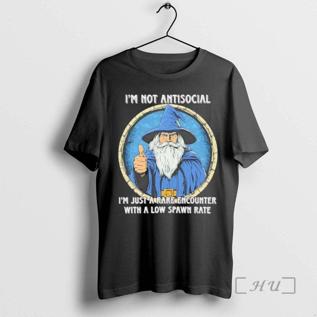 Trending Wizard Im Not Antisocial Just Rare Encounter - Adult & Kids T-Shirts, Sweatshirts & Hoodies apparel design preview 1