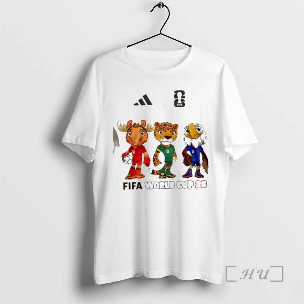 Trending World Cup 2026 Usa Canada Mexico Mascots 2 - Adult & Kids T-Shirts, Sweatshirts & Hoodies apparel design preview 1