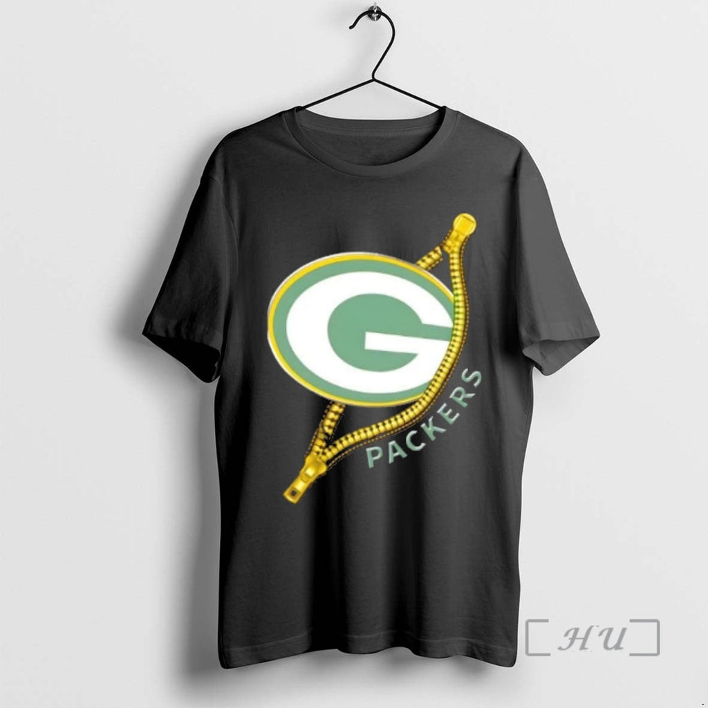 Trending Zipper X Green Bay Packers Football Logo - Adult & Kids T-Shirts, Sweatshirts & Hoodies apparel design preview 1