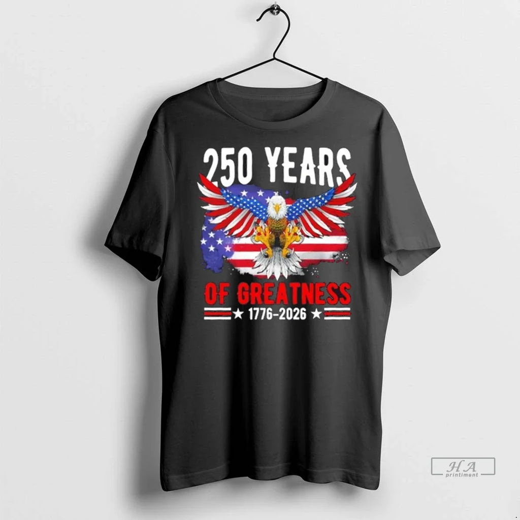 Trendy 250 Years America Patriotic Eagle Usa Flag - Adult & Kids T-Shirts, Sweatshirts & Hoodies apparel design preview 1
