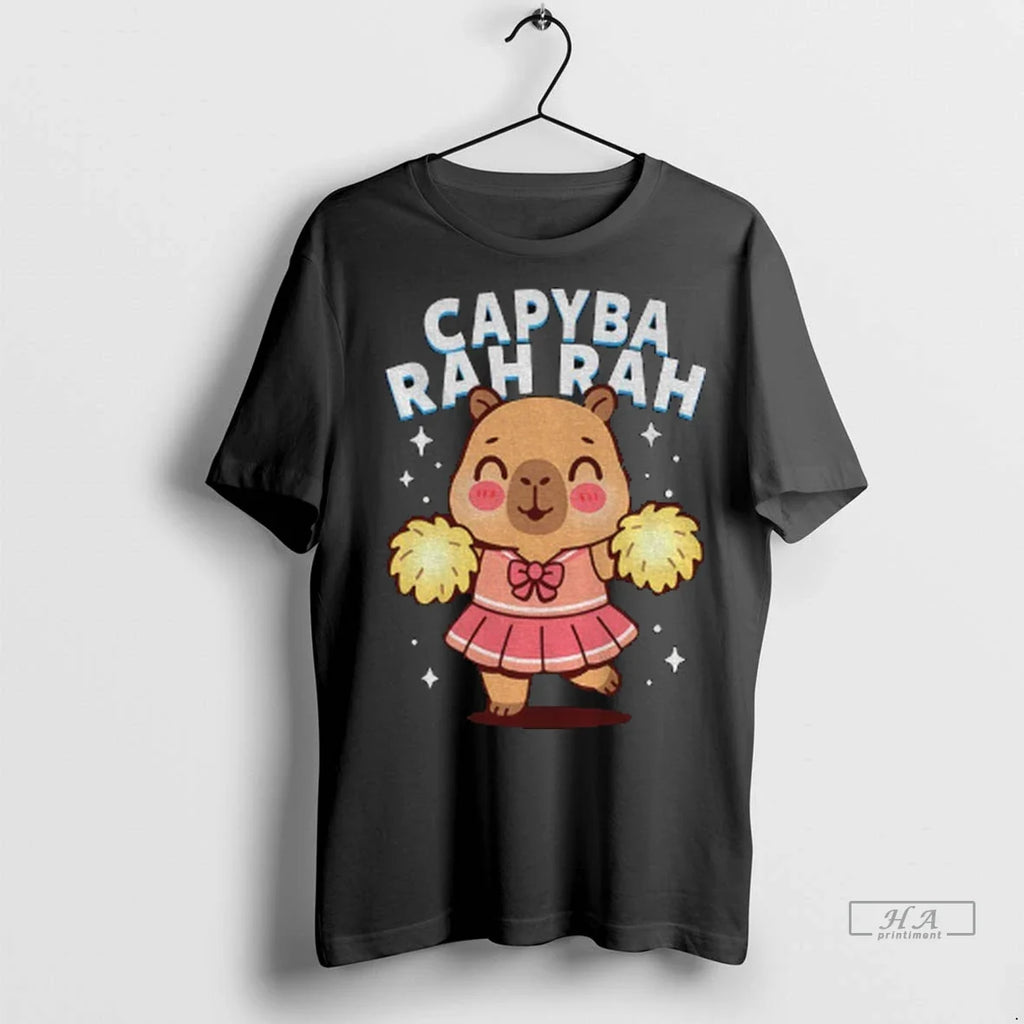 Trendy Capybara Cheerleader Capyba Rah Meme Sweater - Adult & Kids T-Shirts, Sweatshirts & Hoodies apparel design preview 1
