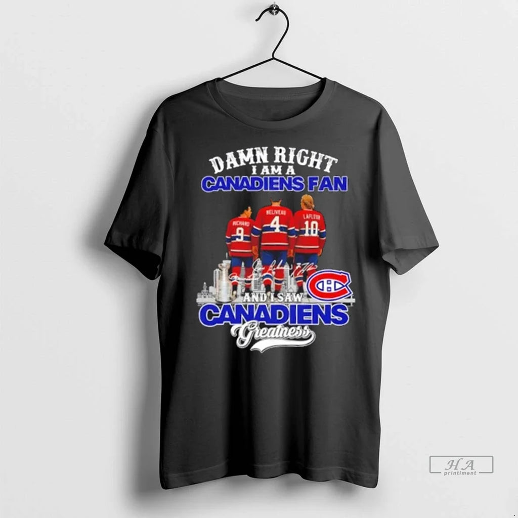 Trendy Damn Right I Am A Canadiens Fan And Saw - Adult & Kids T-Shirts, Sweatshirts & Hoodies apparel design preview 1