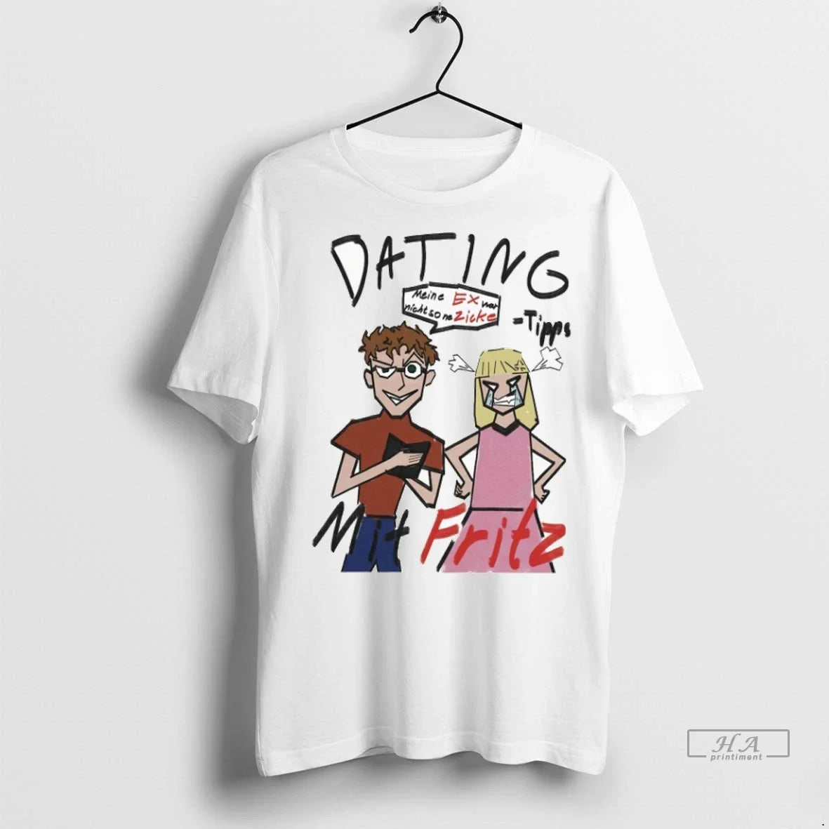 Trendy Dating Tips With Fritz Collab Meine Ex War - Adult & Kids T-Shirts, Sweatshirts & Hoodies apparel design preview 1
