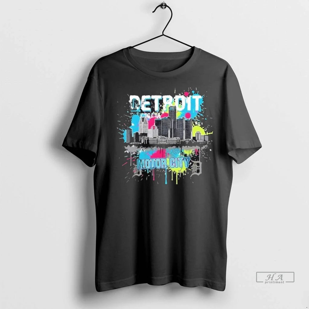 Trendy Detroit Tigers Motor City Colorful Sweater - Adult & Kids T-Shirts, Sweatshirts & Hoodies apparel design preview 1