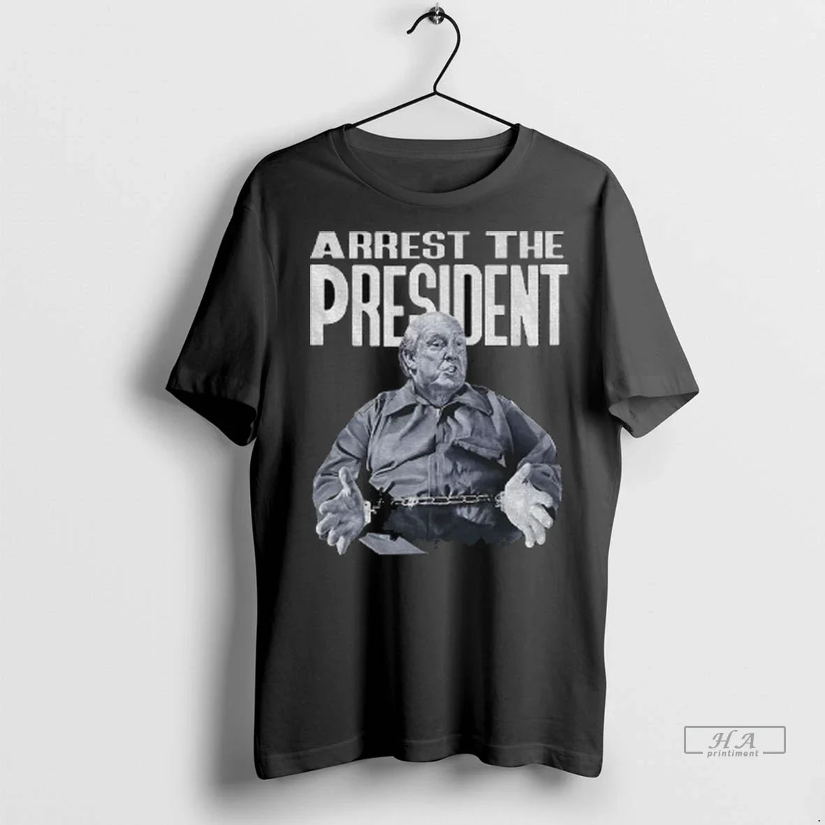 Trendy Donald Trump Bald Lock Him Up Illustration - Adult & Kids T-Shirts, Sweatshirts & Hoodies apparel design preview 1