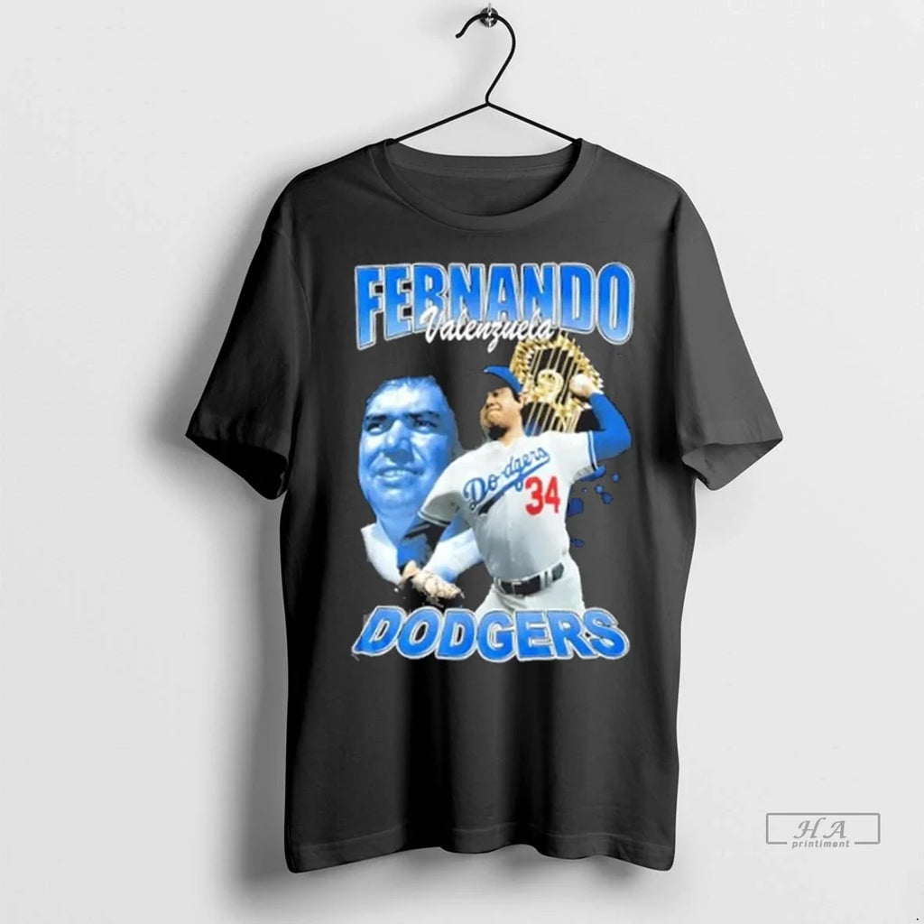 Trendy Fernando Valenzuela Legend Los Angeles Dodgers - Adult & Kids T-Shirts, Sweatshirts & Hoodies apparel design preview 1