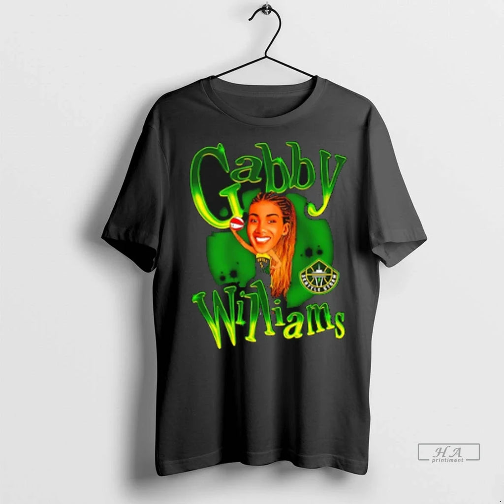 Trendy Gabby Williams Seattle Storm Caricature - Adult & Kids T-Shirts, Sweatshirts & Hoodies apparel design preview 1