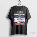 Trendy God First Family Second Then Chicago Cubs - Adult & Kids T-Shirts, Sweatshirts & Hoodies apparel design preview 1