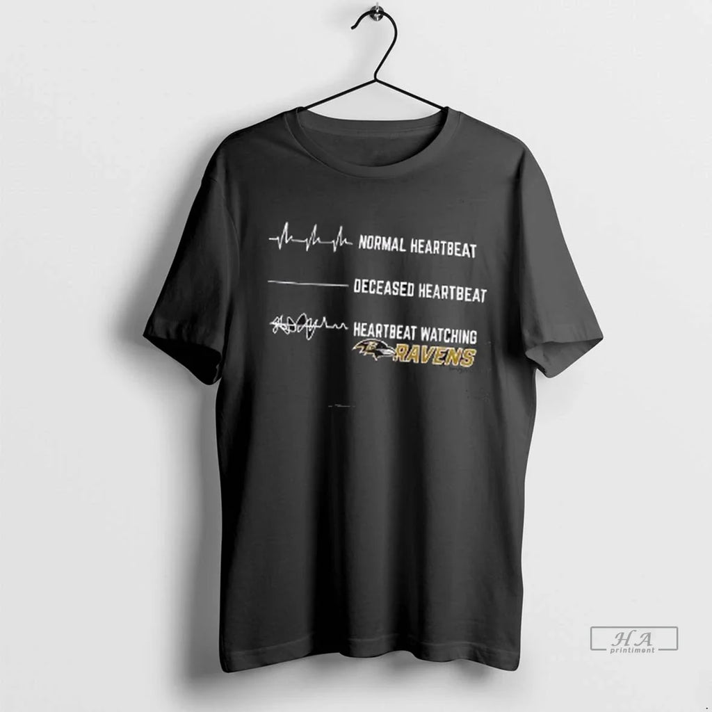Trendy Heartbeat Watching Baltimore Ravens Sweater - Adult & Kids T-Shirts, Sweatshirts & Hoodies apparel design preview 1