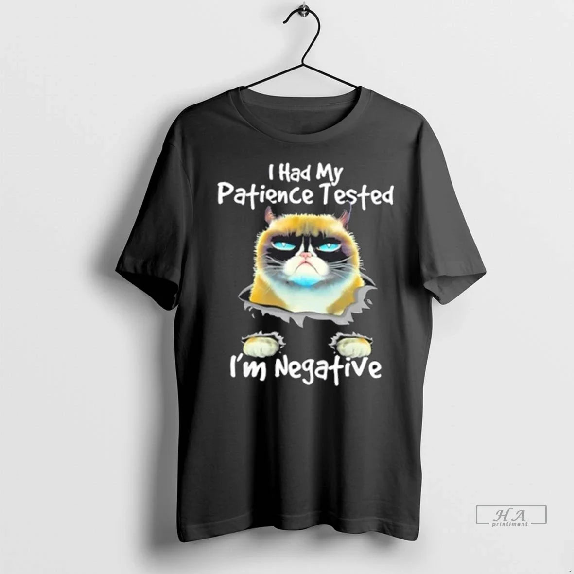Trendy I Had My Patience Tested Im Negative Grumpy A - Adult & Kids T-Shirts, Sweatshirts & Hoodies apparel design preview 1