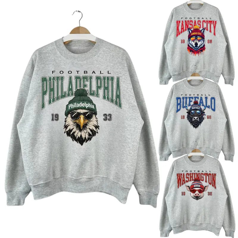 Mascot Beanie Sunglasses All Team Football - Adult & Kids T-Shirts, Sweatshirts & Hoodies apparel design preview 1