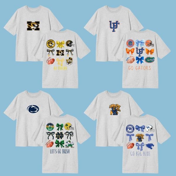 NCAA College Bow 2025 Game Day Spirit All Teams Fan - Adult & Kids T-Shirts, Sweatshirts & Hoodies apparel design preview 1