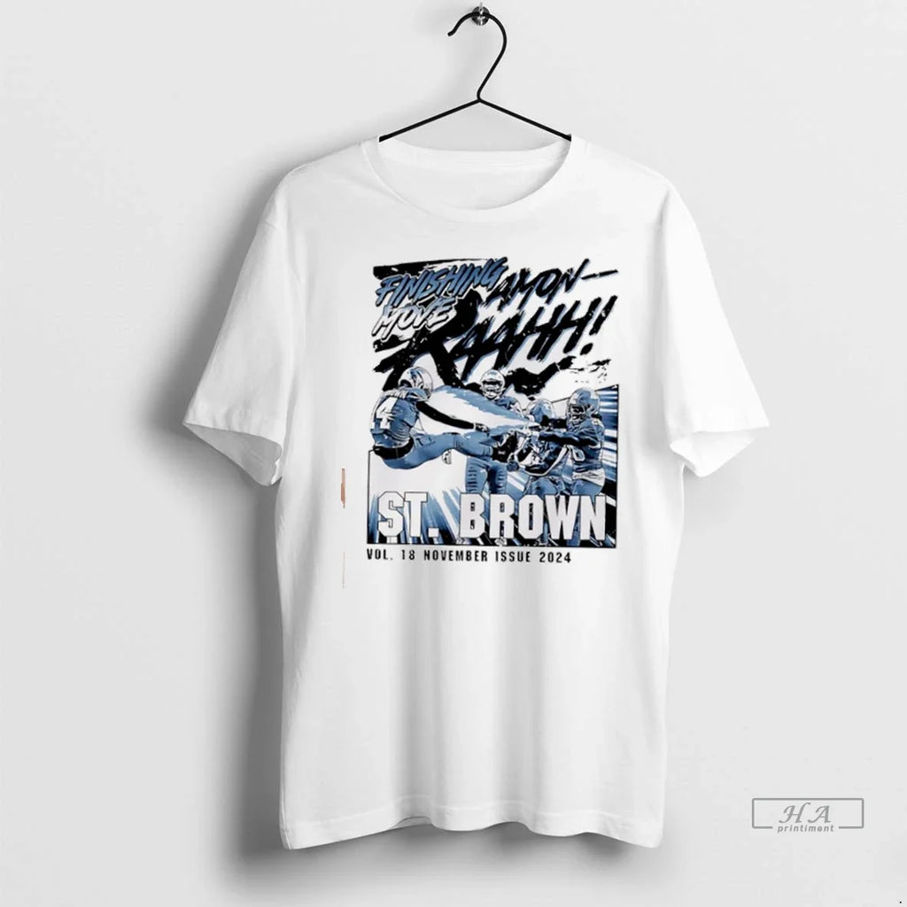 Trendy Officials Amon Ra St Brown Detroit Kamehameha - Adult & Kids T-Shirts, Sweatshirts & Hoodies apparel design preview 1