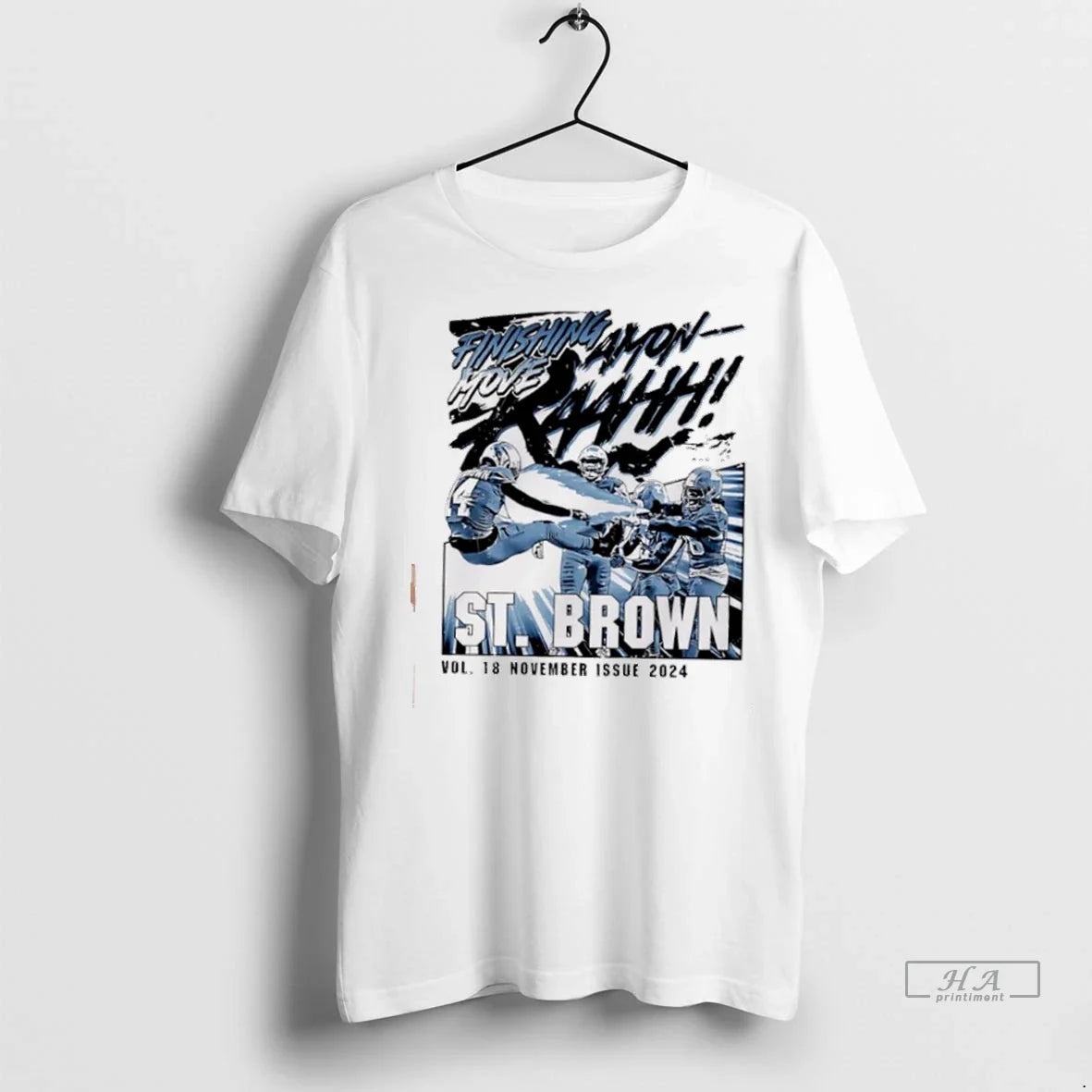 Trendy Officials Amon Ra St Brown Detroit Kamehameha - Adult & Kids T-Shirts, Sweatshirts & Hoodies apparel design preview 1