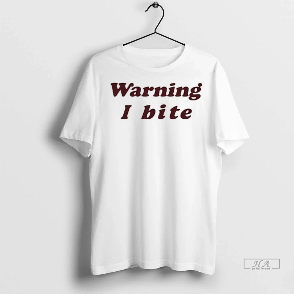 Trendy Officials Brooklyn Wearing Warning I Bite - Adult & Kids T-Shirts, Sweatshirts & Hoodies apparel design preview 1