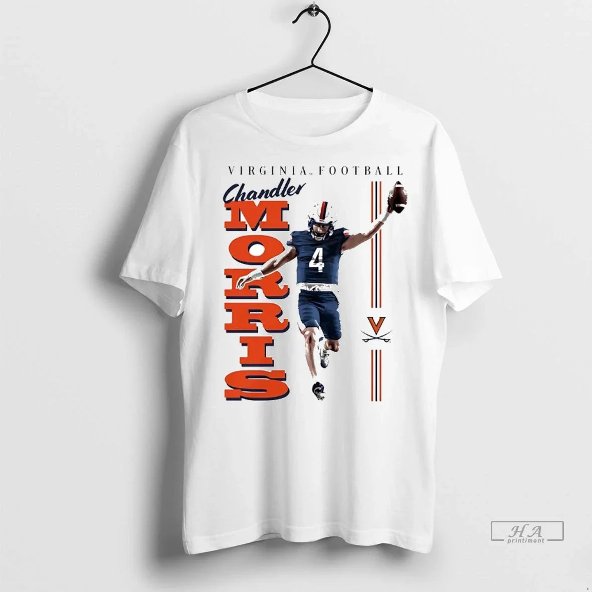Trendy Officials Chandler Morris Illustrated Virginia - Adult & Kids T-Shirts, Sweatshirts & Hoodies apparel design preview 1