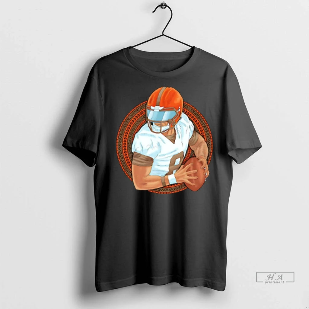 Trendy Officials Cleveland Browns Player No 8 Cartoon - Adult & Kids T-Shirts, Sweatshirts & Hoodies apparel design preview 1