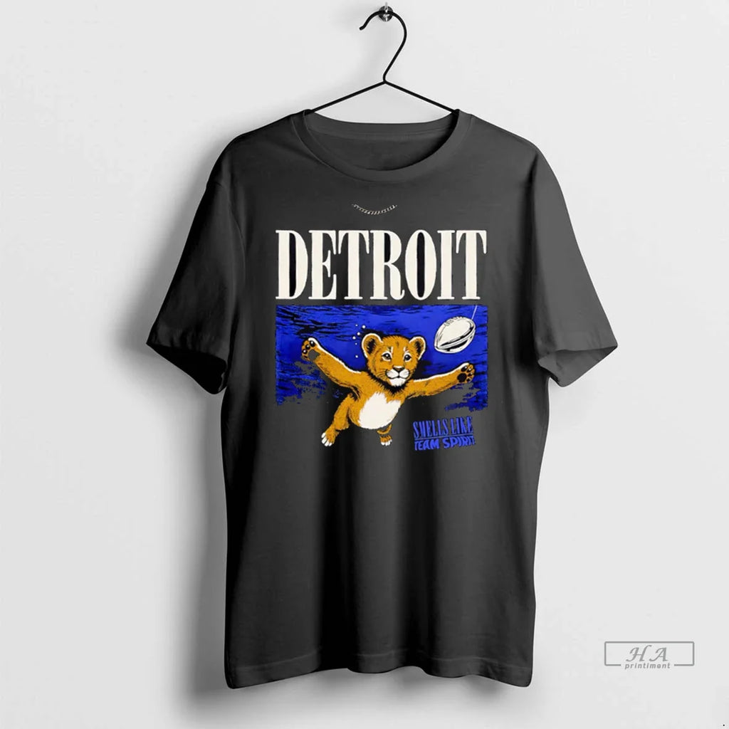 Trendy Officials Detroit Lions Smells Like Team - Adult & Kids T-Shirts, Sweatshirts & Hoodies apparel design preview 1